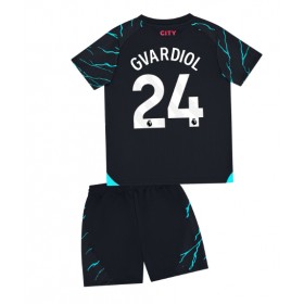 Manchester City Josko Gvardiol #24 3rd Trikot 2023-24 Kurzarm (+ kurze hosen)